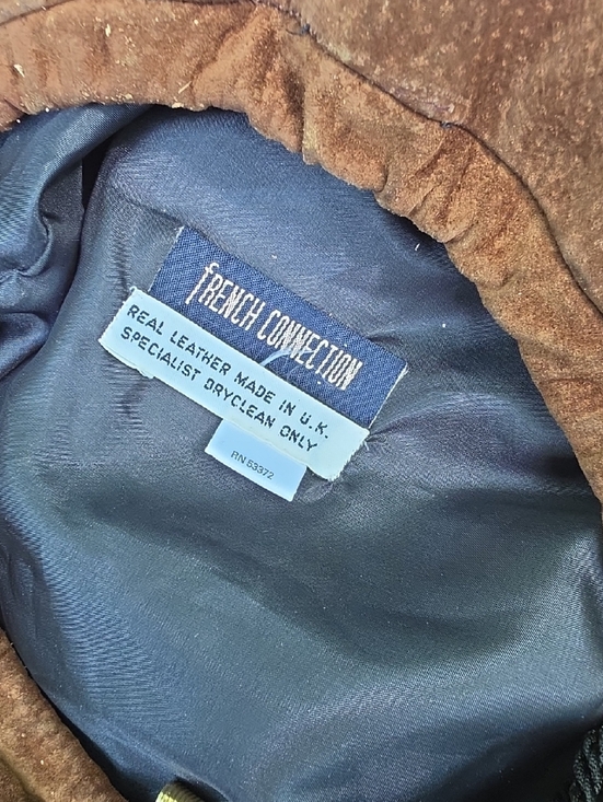 French Connection Brown Suede Hat Adjustable Beret